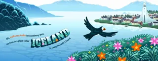 Huffin the Puffin takes your child on a tour of Iceland.